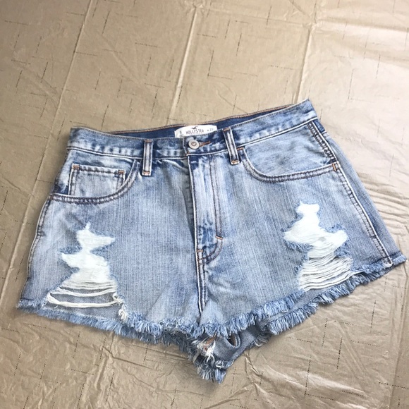 Hollister Pants - Hollister High Rise Distressed Jean Shorts